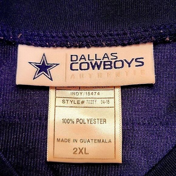 NWOT Cowboys Authentic Apparel Dallas Cowboy Tony Romo #9 2XL NFL Jersey - Picture 9 of 10